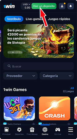Depósito y juego 1Win Venezuela